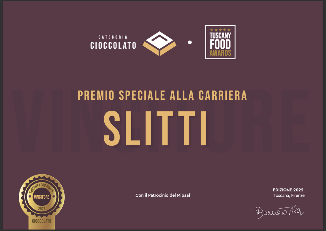 MAITRE CHOCOLATIER ANDREA SLITTI HONORED AT ITALY FOOD AWARDS