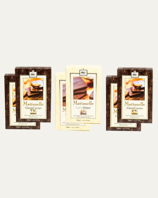 6 Chocolate Tiles "Gran Cacao e Lattenero" Mix
